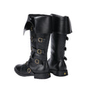 Men Faux Leather Medieval Boots Viking Pirate Cosplay Shoes - AwwwCos