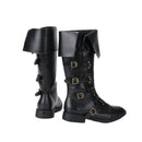 Men Faux Leather Medieval Boots Viking Pirate Cosplay Shoes - AwwwCos