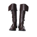 Men Faux Leather Medieval Boots Viking Pirate Cosplay Shoes - AwwwCos