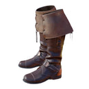 Men Faux Leather Pirate Western Cowboy Boots Medieval Knight Shoes - AwwwCos