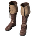 Men Faux Leather Pirate Western Cowboy Boots Medieval Knight Shoes - AwwwCos