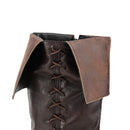 Men Faux Leather Retro Medieval Boots Nordic Viking Men Long Boots - AwwwCos