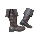 Men Faux Leather Retro Medieval Cosplay Shoes Viking Footwear Knee Length Boots - AwwwCos