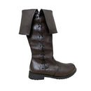 Men Faux Leather Retro Medieval Cosplay Shoes Viking Footwear Knee Length Boots - AwwwCos