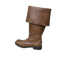 Men Faux Leather Retro Medieval Cosplay Shoes Viking Footwear Knee Length Boots - AwwwCos