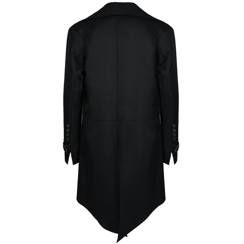 Men Gothic Steampunk Jacket Vintage Tailcoat Renaissance Frock Trench