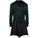 Men Gothic Steampunk Jacket Vintage Tailcoat Renaissance Frock Trench - AwwwCos