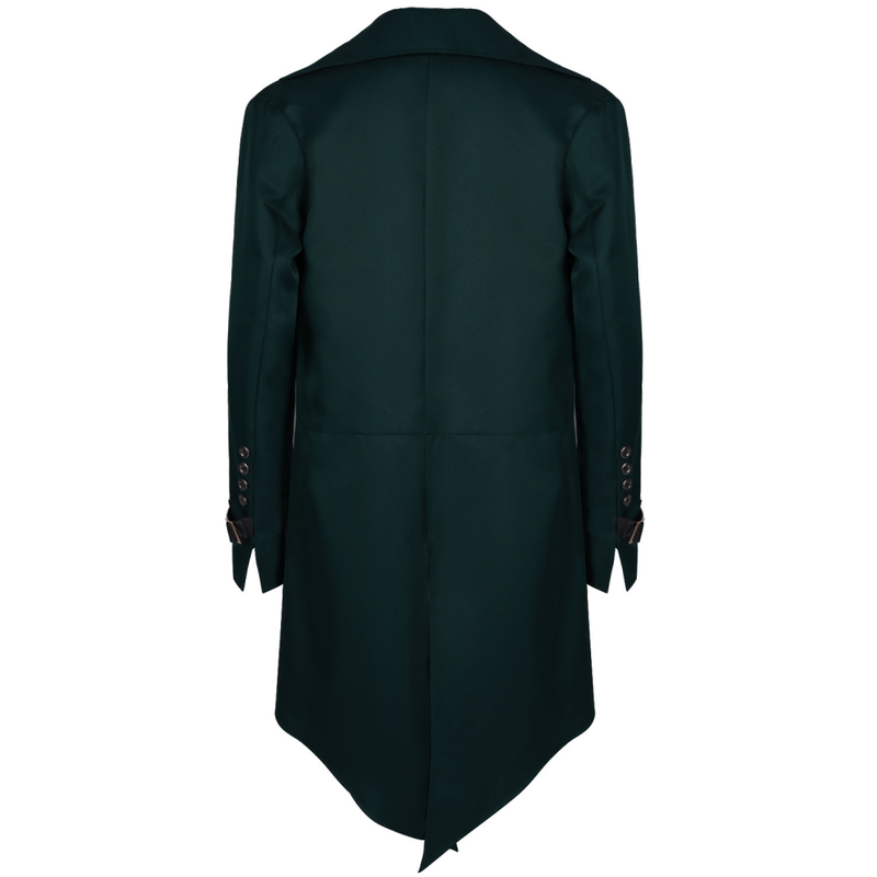 Men Gothic Steampunk Jacket Vintage Tailcoat Renaissance Frock Trench