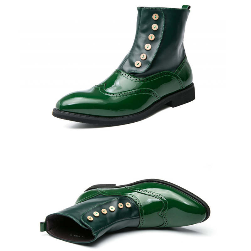 Men High-top Leather Shoes British Trendy Casual Outdoor Plus Size Boots
