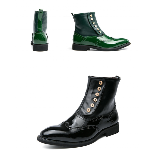 Men High-top Leather Shoes British Trendy Casual Outdoor Plus Size Boots