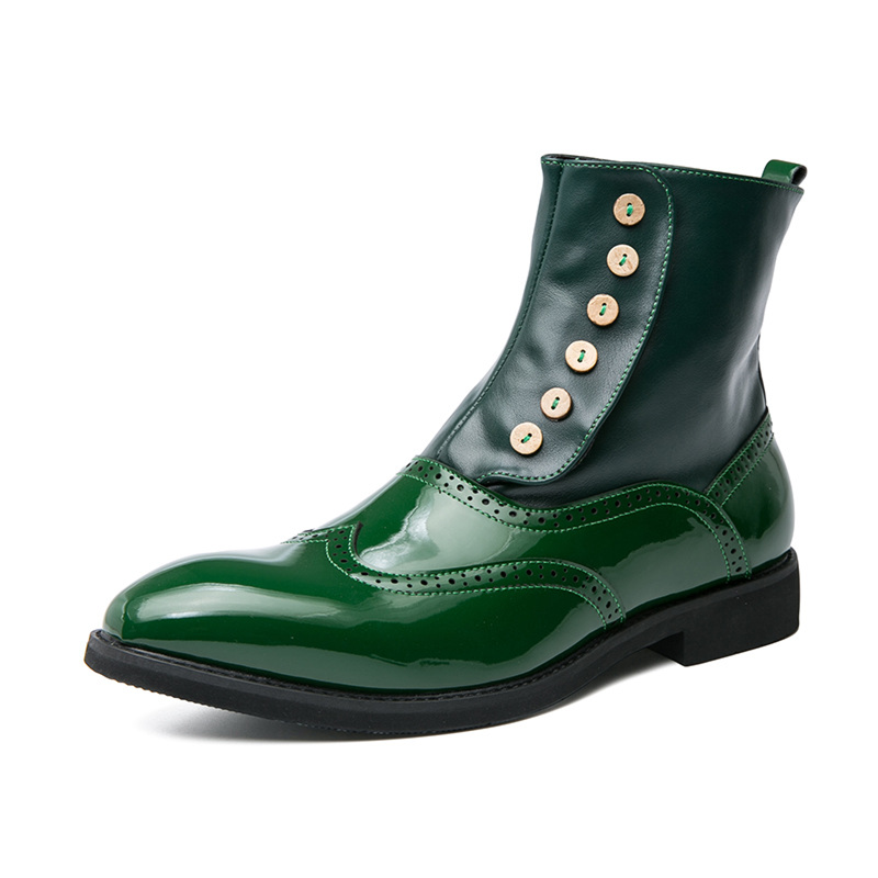 Men High-top Leather Shoes British Trendy Casual Outdoor Plus Size Boots