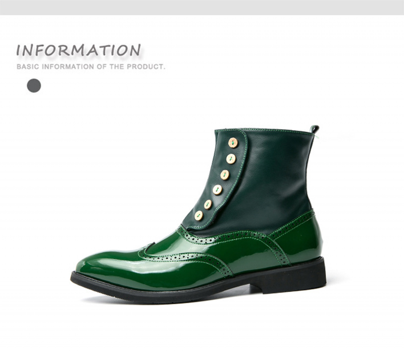Men High-top Leather Shoes British Trendy Casual Outdoor Plus Size Boots