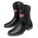 Men Knight Cosplay Viscose Shoes American Flag Brown Martin Boots - AwwwCos