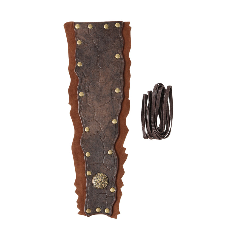 Men Knight Viking Pirate Cosplay Accessory Artificial Fur Arm Guards Cuff - AwwwCos
