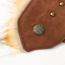 Men Knight Viking Pirate Cosplay Accessory Artificial Fur Arm Guards Cuff - AwwwCos