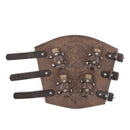 Men Knight Viking Pirate Cosplay Accessory Faux Leather Arm Guards Cuff - AwwwCos