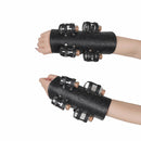 Men Knight Viking Pirate Cosplay Accessory Faux Leather Arm Guards Cuff - AwwwCos