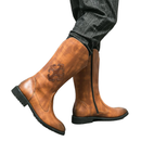 Men Knight Western Cowboy Cosplay Shoes Zipper Martin Boots - AwwwCos