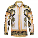 Men Luxury Palace 3D Printed Golden Nightclub Button-Down Shirts