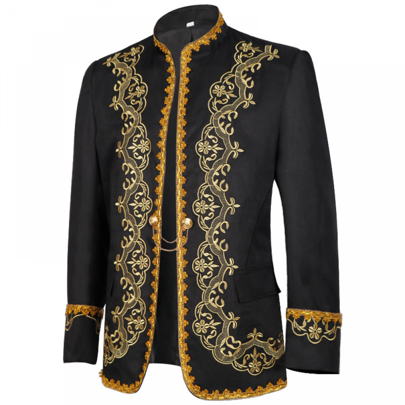 Men Luxury Prince Coats Drummer Parade Punk Officer Prince Jacket - AwwwCos