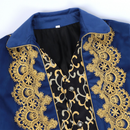 Men Medieval Jacket Embroidery Vintage Gothic Steampunk Tailcoat