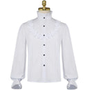 Men Medieval Renaissance Pirate Long Sleeve Viking  Knight Warrior Shirts