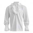Men Medieval Renaissance Pirate Long Sleeve Viking  Knight Warrior Shirts