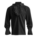 Men Medieval Renaissance Pirate Long Sleeve Viking  Knight Warrior Shirts