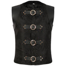 Men Medieval Steampunk Gothic Cosplay Jacquard Vest Sleeveless Waistcoat - AwwwCos
