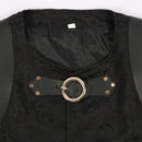 Men Medieval Steampunk Gothic Cosplay Jacquard Vest Sleeveless Waistcoat - AwwwCos