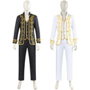 Men Medieval Victorian Palace Prince Cosplay Costume Fancy Coat Vest Pants