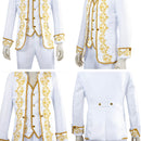 Men Medieval Victorian Palace Prince Cosplay Costume Fancy Coat Vest Pants