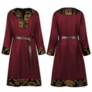 Men Medieval Viking Pirate Renaissance Knight Cosplay Costume Robe Brown Belt