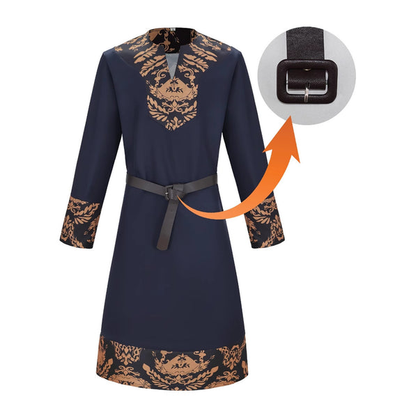Men Medieval Viking Tunic Surcoat Pirate Knight Warrior Cosplay Costume