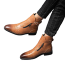 Men Modern National Soft Sole Standard Dance Shoes Square Heel Martin Boots - AwwwCos