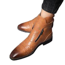 Men Modern National Soft Sole Standard Dance Shoes Square Heel Martin Boots - AwwwCos