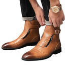 Men Modern National Soft Sole Standard Dance Shoes Square Heel Martin Boots - AwwwCos