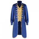 Men Movie Beauty The Beast Cosplay Costume Blue Coat Beast Prince Trench - AwwwCos