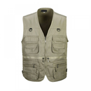 Men Outdoor Leisure Many Pockets Fishing Travel Cargo Zip Vest - AwwwCos