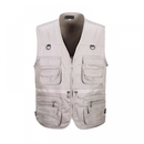 Men Outdoor Leisure Many Pockets Fishing Travel Cargo Zip Vest - AwwwCos