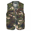 Men Outdoor Leisure Many Pockets Fishing Travel Cargo Zip Vest - AwwwCos