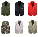 Men Outdoor Leisure Many Pockets Fishing Travel Cargo Zip Vest - AwwwCos