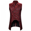 Men Paisley Jacquard Brocade Vest Steampunk Sleeveless Waistcoat