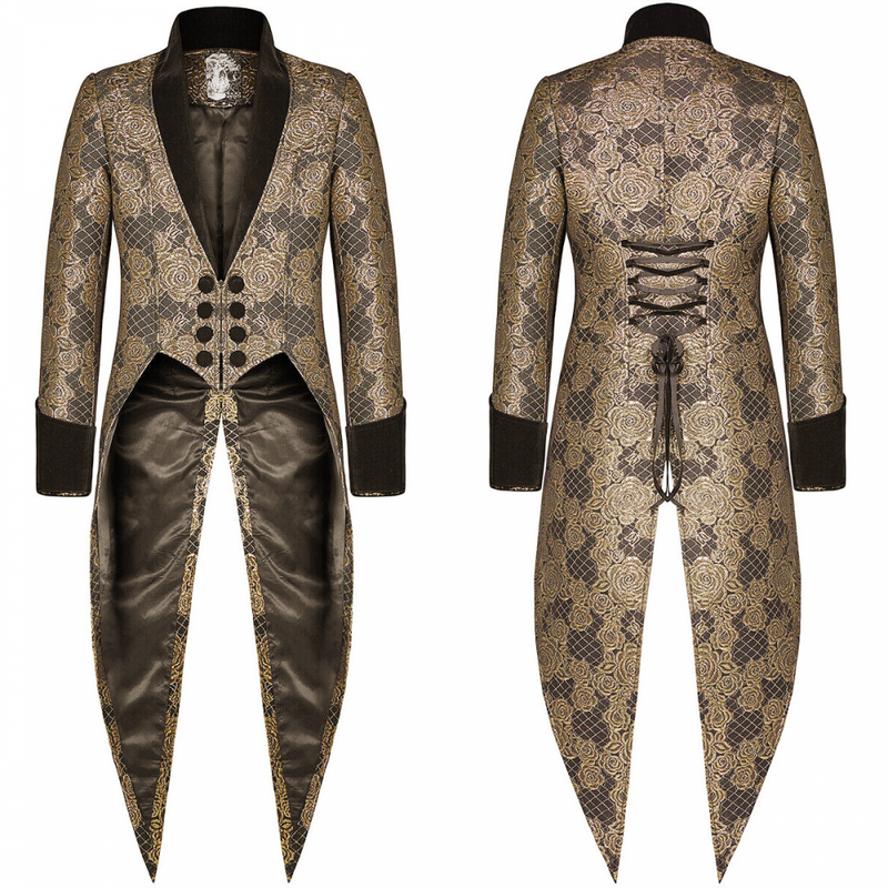 Men Paisley Tuxedo Jacket Slim Fit Tux Swallowtail Prom Party Tailcoat