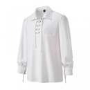 Men Pirate Vampire Renaissance Shirts Victorian Medieval Cotton Linen Blouse - AwwwCos