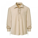 Men Pirate Vampire Renaissance Shirts Victorian Medieval Cotton Linen Blouse - AwwwCos