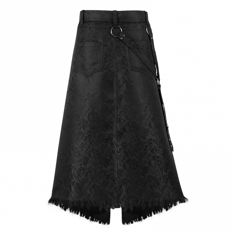 Men Punk Rave Metal Chains Adjustable Streetwear Hip Hop Skirts Belt