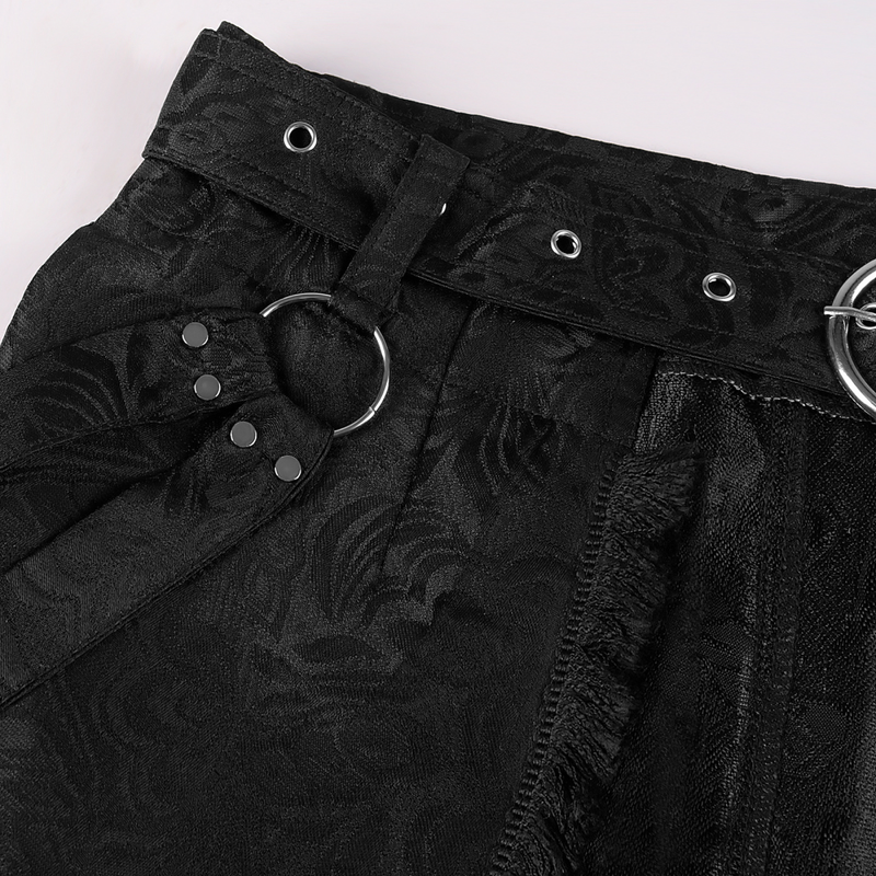 Men Punk Rave Metal Chains Adjustable Streetwear Hip Hop Skirts Belt