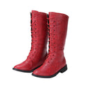 Men Renaissance Boots Medieval Cosplay Pirate Viking Tied Shoes - AwwwCos