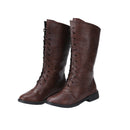 Men Renaissance Boots Medieval Cosplay Pirate Viking Tied Shoes - AwwwCos